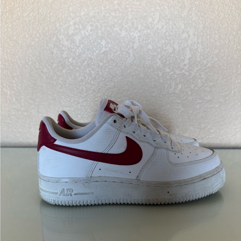 Nike White and Maroon Sneakers